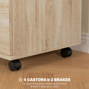 Two Drawer Lockable Filing Cabinet Wood Effect for Home Office by HOMCOM