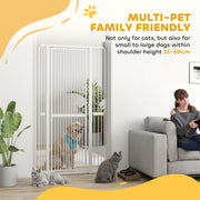 Extra Tall Pet Gate 180cm Pressure Fit for Doorways with Narrow Gaps Grey AOSOM