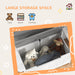 Grey 2 in 1 Toy Box for Kids with Lid for Bedroom Nursery Playroom by AIYAPLAY