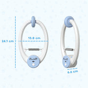 Automatic Doorway Cat Toy With Timer For Indoor Play And Scratch Prevention White Blue Pawhut