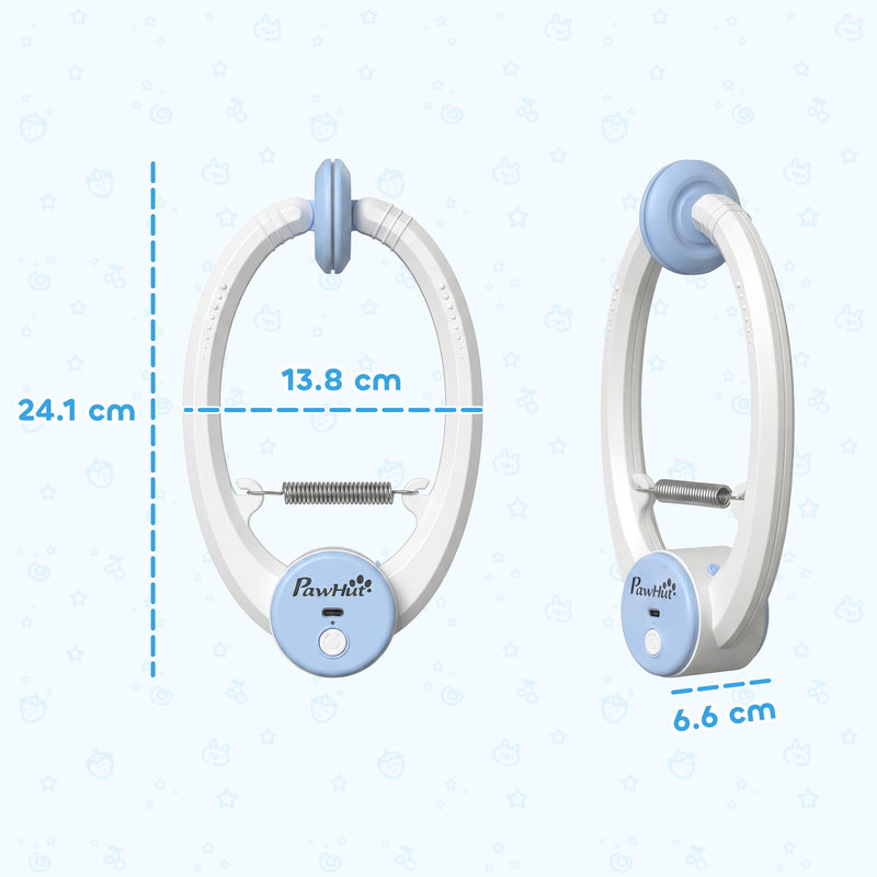 Automatic Doorway Cat Toy With Timer For Indoor Play And Scratch Prevention White Blue Pawhut