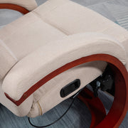 Reclining Swivel Armchair with Footrest for Relaxing at Home Office Use Beige