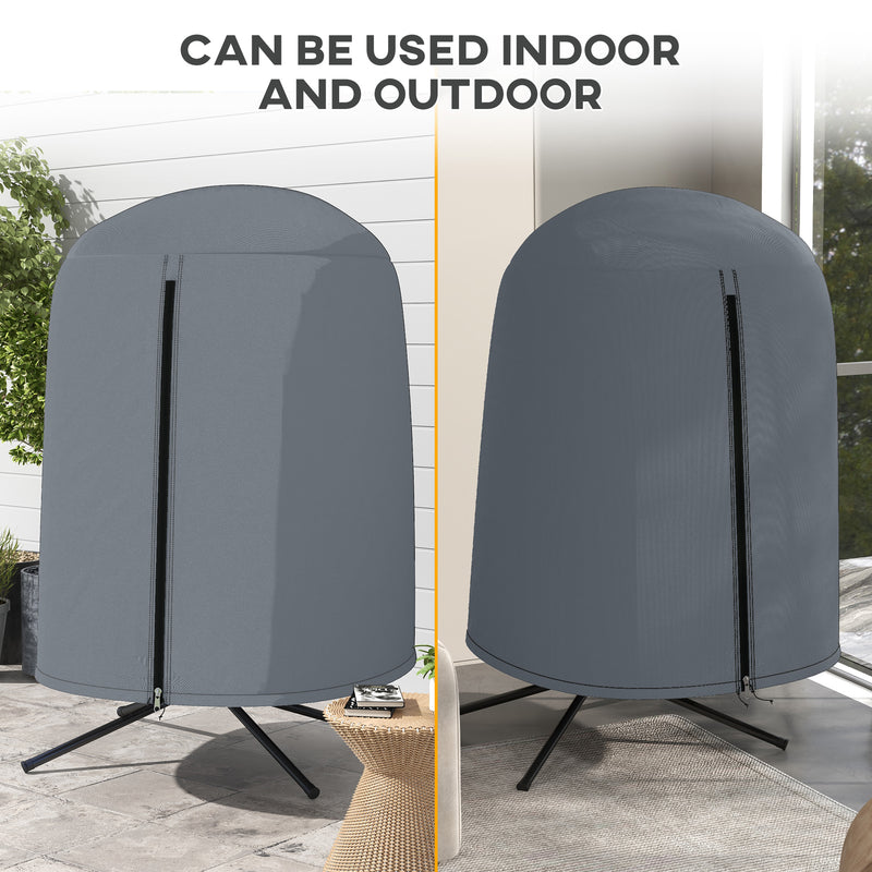 Grey Hanging Egg Chair Cover Waterproof Weatherproof 190 x 128cm by Outsunny