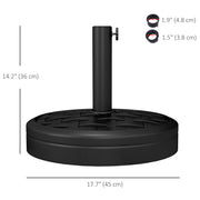 18kg Rattan Effect Parasol Base Heavy Duty Concrete Stand For Garden Or Patio Umbrella