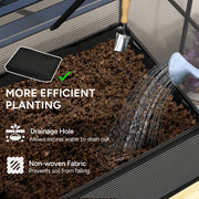 Natural Wooden Raised Garden Bed 60 x 120cm with Base for Plants and Veg by Outsunny