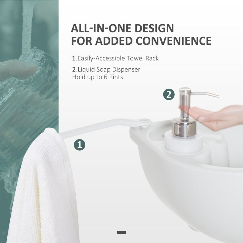 Portable Camping Toilet and Wash Sink Set for Private Outdoor Bathroom Comfort Grey