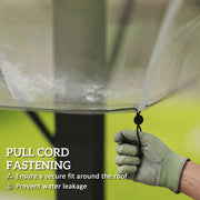 Gazebo Rain Cover Waterproof Shelter for 2 x 2 Metre Outdoor Use Clear Outsunny