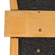 Elevated Wooden Rabbit Hutch with Run for Outdoor Use Ideal for Guinea Pigs Light Yellow