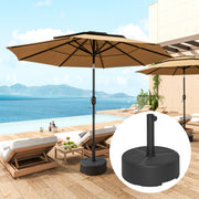 Round Garden Parasol Base Heavy Duty Umbrella Stand Holds Up to 20kg Black by Outsunny