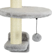 Wall Mounted Cat Shelves Set with Hammock Ladder Platforms and Scratching Post Grey