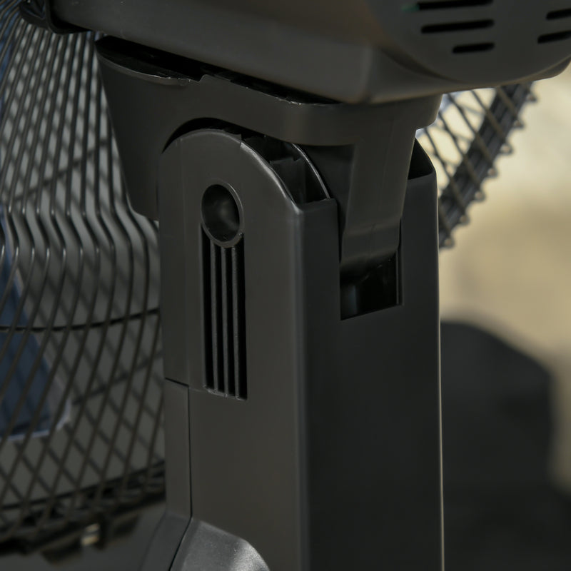 Pedestal Misting Fan With 3 Speeds And 28L Water Tank For Cooling Relief, Black