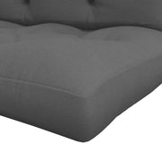 Padded Pallet Cushion Set for Garden Seating with Back Support Dark Grey AOSOM