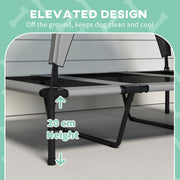 Elevated Dog Bed With Breathable Mesh For Large Pets Ideal For Hot Weather Light Grey