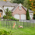 16 Panel Heavy Duty Puppy Playpen for Small and Medium Dogs Indoor Outdoor Use Grey AOSOM