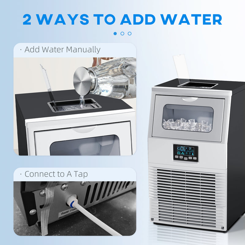 Freestanding Commercial Ice Maker Machine 30kg 24H with Digital Control by HOMCOM