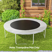 12ft Trampoline Replacement Mat with Spring Tool and 72 V Hooks for Outdoor Use Black AOSOM