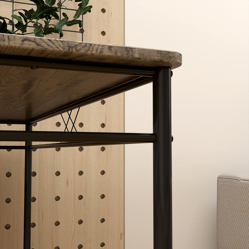 Modern 5 Piece Dining Table Set for 4 Space Saving Oak Kitchen Table with Steel Frame by HOMCOM