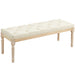 Cream White Vintage Wooden Bed End Bench for Bedroom or Hallway by HOMCOM