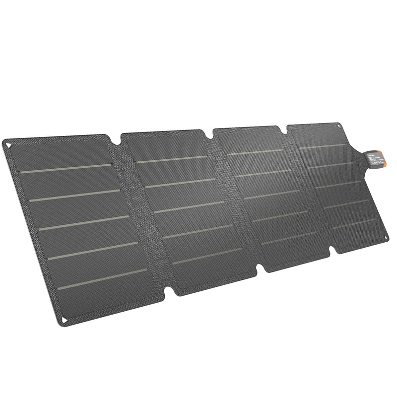 36W Foldable Portable Solar Charger With USB Ports Ideal For Camping and Outdoor Use Black AOSOM
