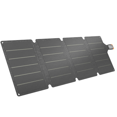 36W Foldable Portable Solar Charger With USB Ports Ideal For Camping and Outdoor Use Black AOSOM