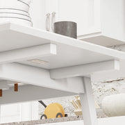 White Wooden Folding Dining Table Drop Leaf Space-Saving Table for 2-4 People by HOMCOM