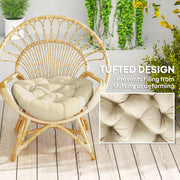 Set of Two Beige 60cm Outdoor Cushions Weather Resistant by Outsunny