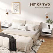 Floating Bedside Tables, White