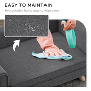 Elevated Dog Sofa Bed with Soft Cushion for Small to Medium Pets Indoor Use Grey