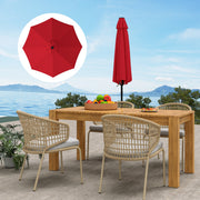 Red 3m Replacement Parasol Canopy with UPF 50 Plus and Top Vent Fits 8 Rib Frames by Outsunny