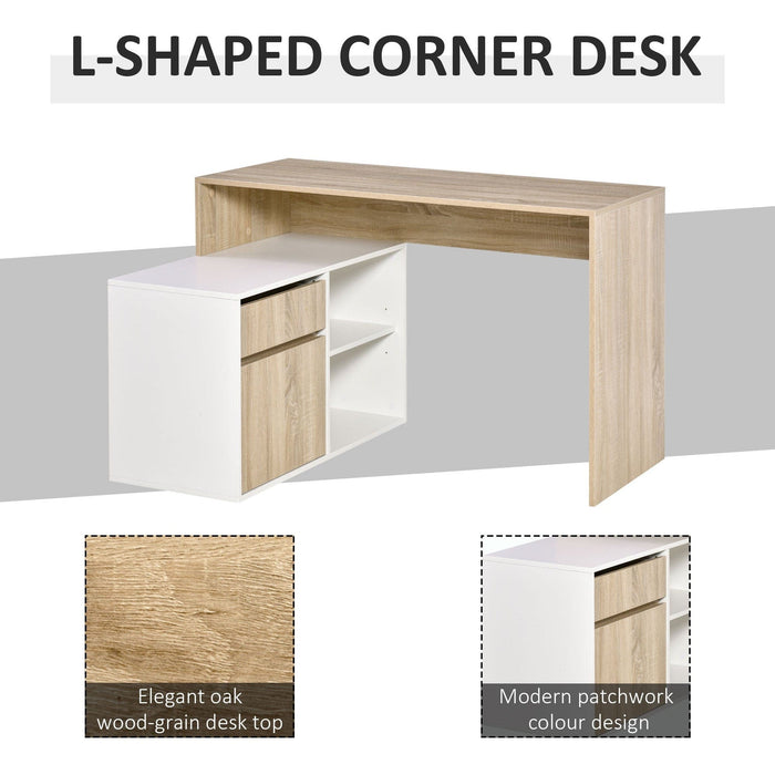 Modern Corner Desk with Storage