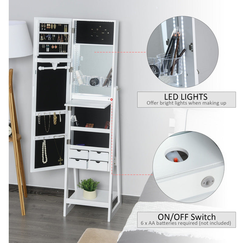 LED Jewellery Cabinet Mirror