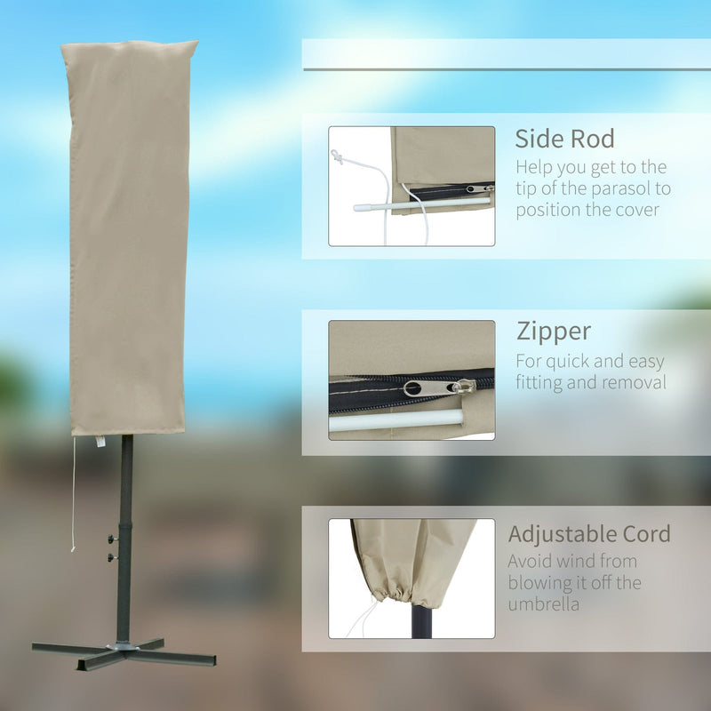 Outdoor Cantilever Umbrella Cover with Zipper Outsunny