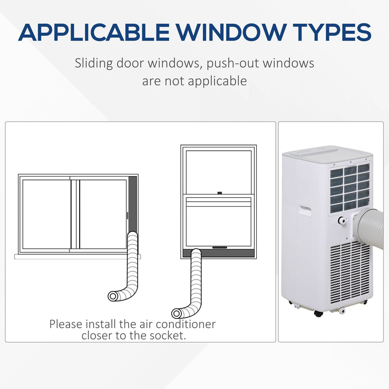 White 5000 BTU 4-in-1 Portable AC Homcom