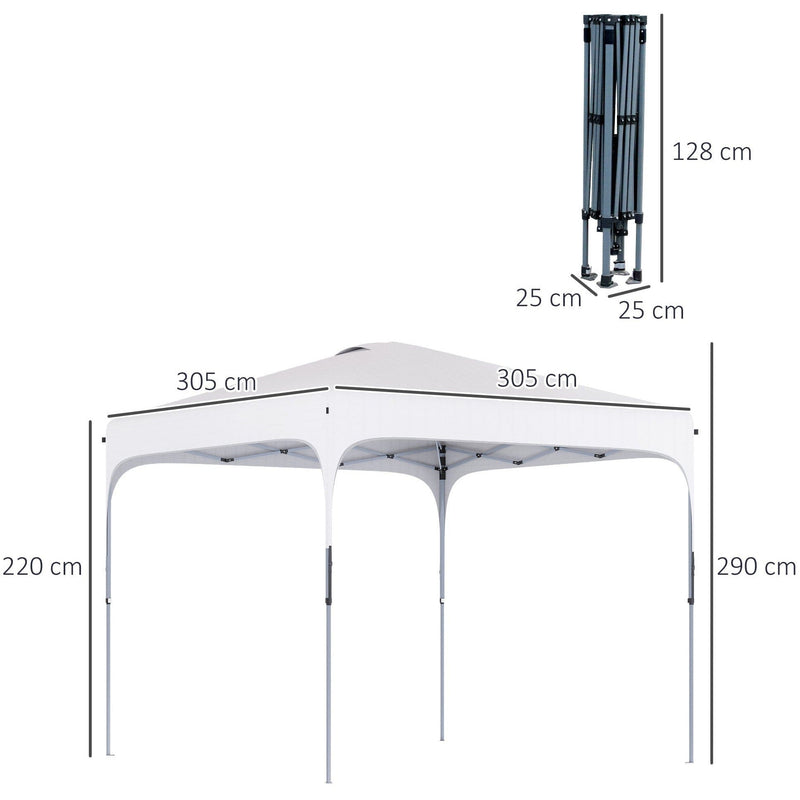 3x3 Pop Up Gazebo, Easy Setup, Leg Weights & Carrying Case