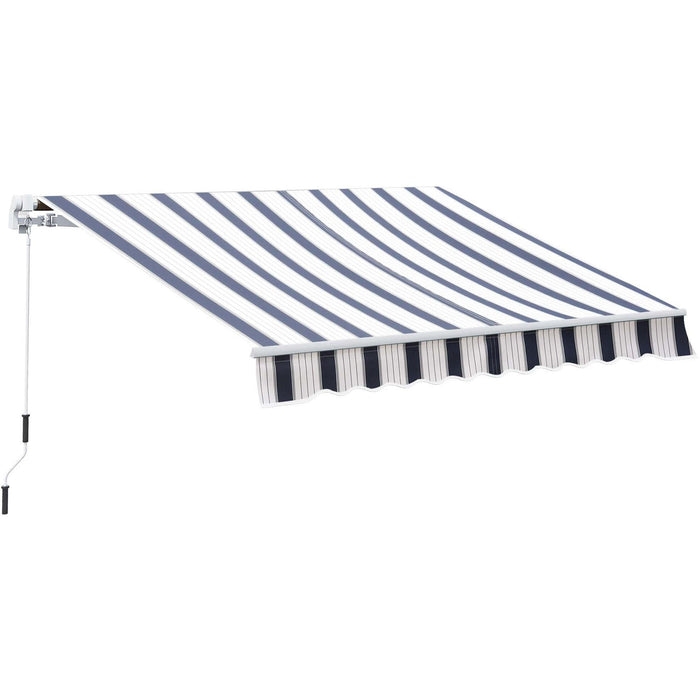 Manual Retractable Garden Patio Awning, 2.5m x 2m