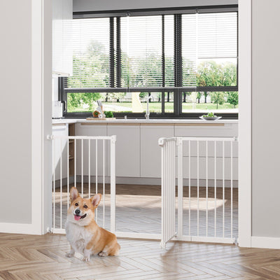 Wide Stair Gate Pressure Fit, 76.2H x 136.3W, White Homcom
