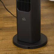 Oscillating Tower Fan, Remote, Timer, 3 Speed, Black Homcom