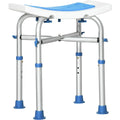 Padded Shower Chair for Elderly/Disabled, Blue Homcom