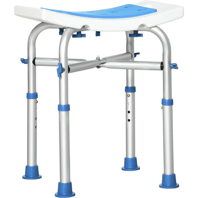 Padded Shower Chair for Elderly/Disabled, Blue Homcom
