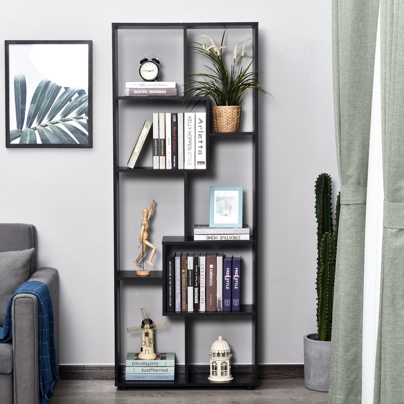 70cm Wide Bookcase, Modern Geometric Display Storage Unit
