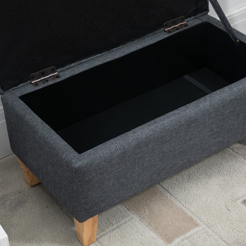 Grey Ottoman Storage Footstool