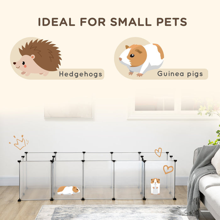 White DIY Metal Pet Playpen: 18 Panels