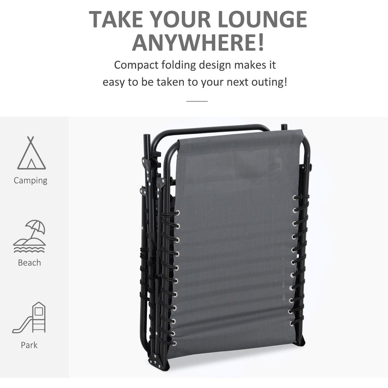 Portable Sun Lounger For Beach, Garden, Pool Outsunny