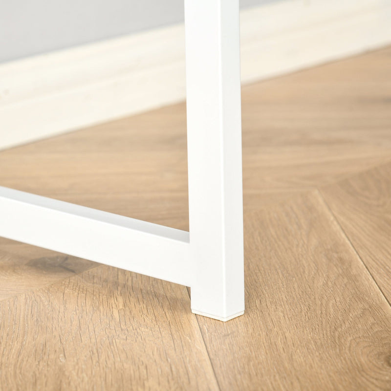 Folding L Shaped Desk, 2 Shelves, Oak Tone for Home Office