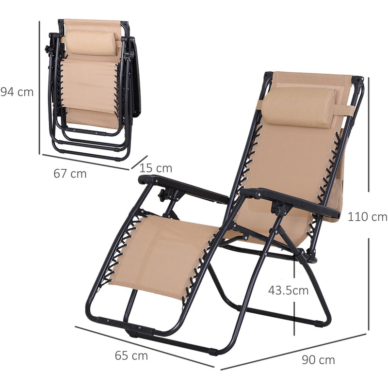 Folding Zero Gravity Chair, Cup Holder & Canopy Shade