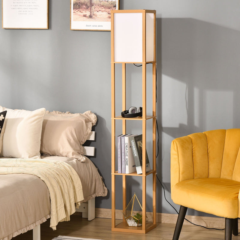 Floor Lamp With Shelves
