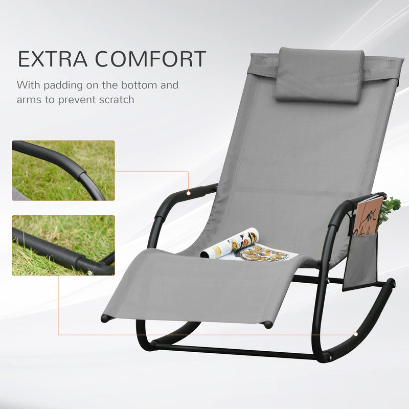 Rocking Garden Lounger Outsunny