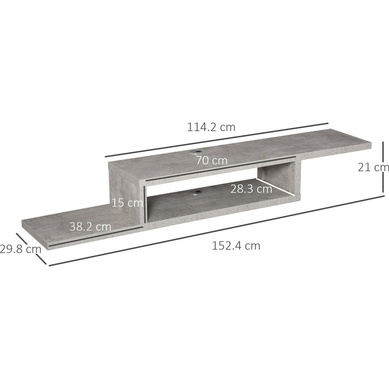 Wall Mounted Floating TV Stand Homcom