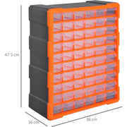 Small Parts Organiser, Wall Mountable, 60 Drawers Durhand