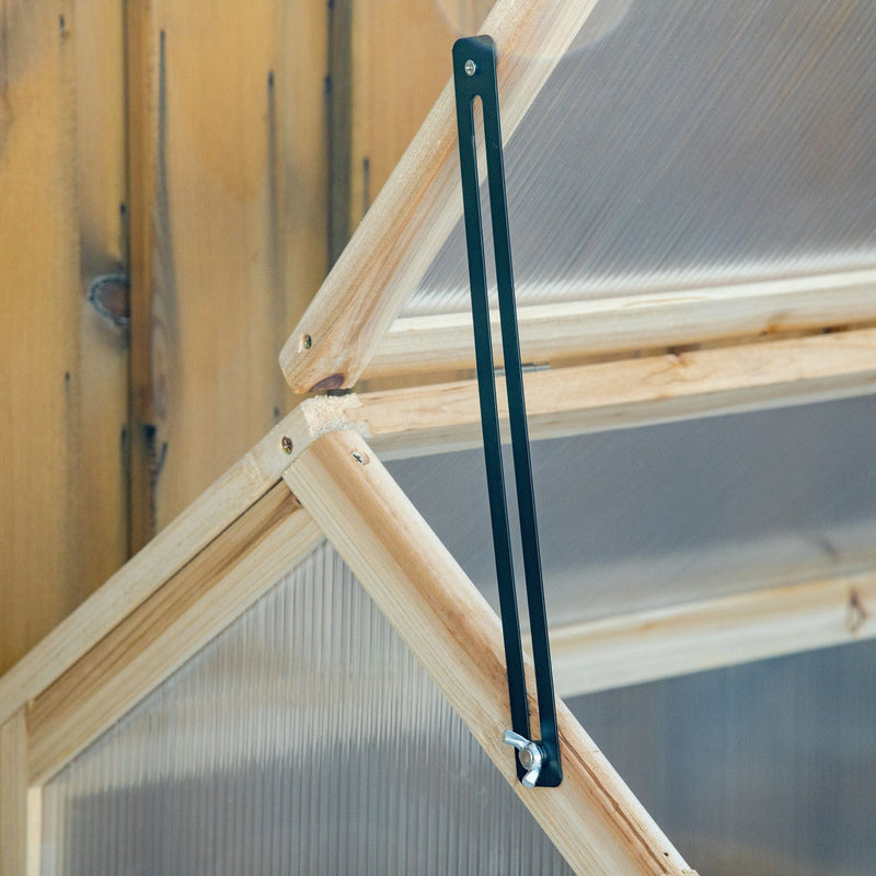 Small Wooden Cold Frame Greenhouse, Polycarbonate Panels